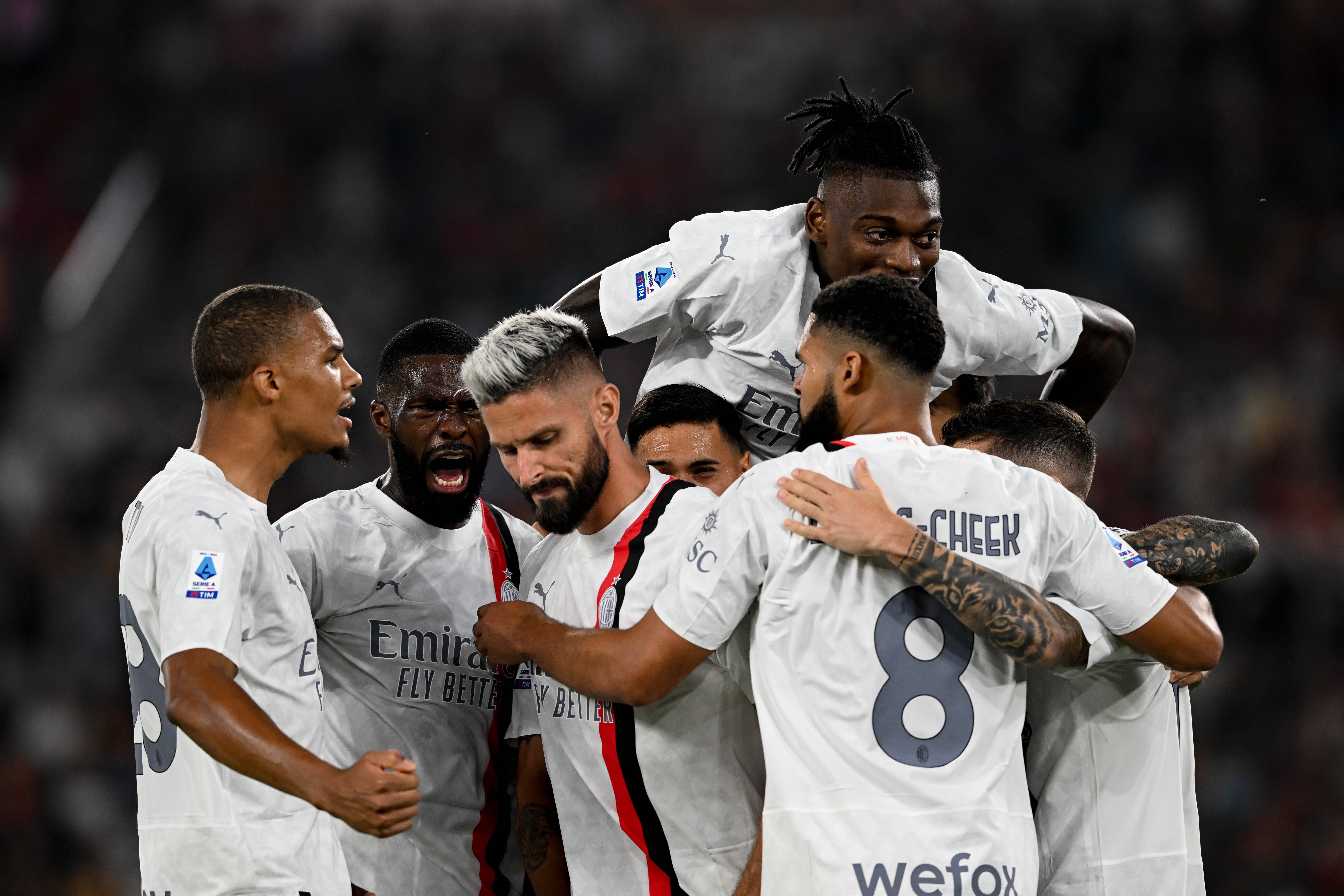 意甲联赛中AC米兰取得胜利